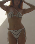 Vega String Bikini in Tan Shibori