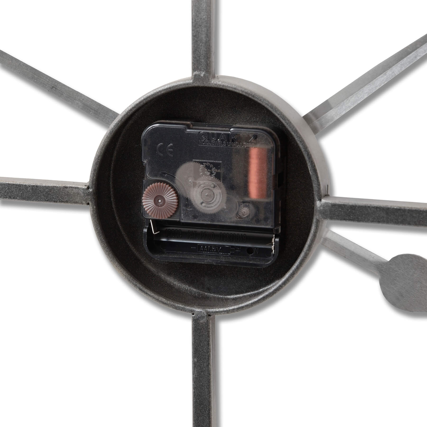Sleek Silver Skeleton Wall Clock | Modern Gothic Decor