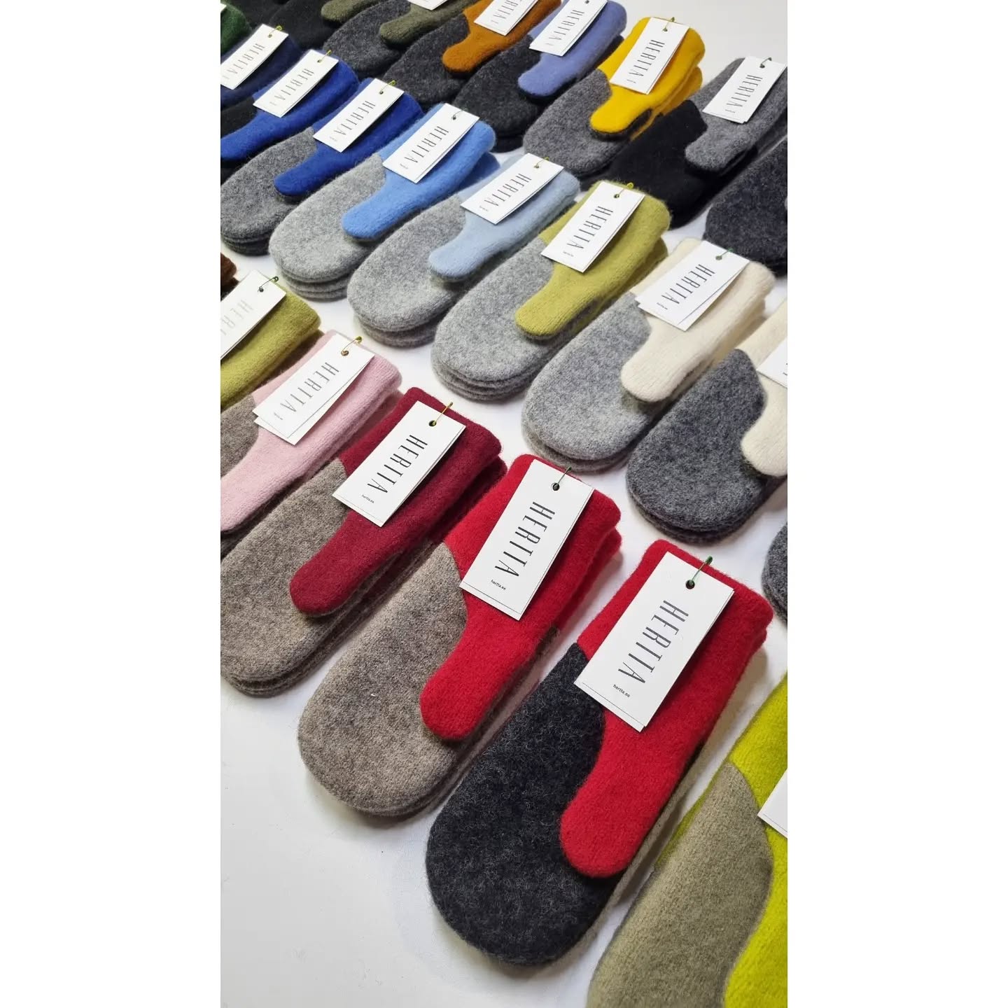 HERTTA 100% Wool Felted Mittens - Durable &amp; Warm for Winter by HERTTA at brixbailey.com