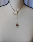 Raw Quartz Lariat Necklace - Healing | Handmade by Blackbird & Sage