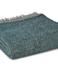 Honeycomb XL Pure New Wool Throw - Emerald/Grey
