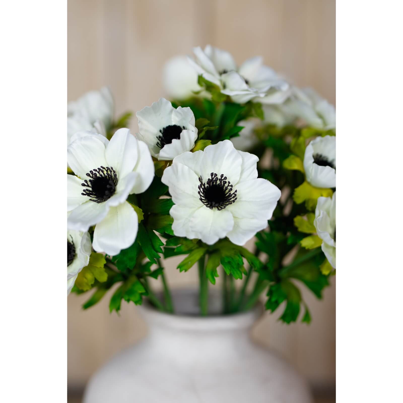 White Anemone Artificial Flower Spray