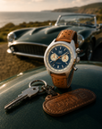 Driver Chronograph MKII Quartz, Blue Reverse Panda Tan Strap (PRE-ORDER NOW)
