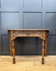 Antique Carved Oak Side Table Console Table Hall Table Drawer Desk Furniture