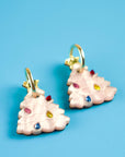 Vintage Christmas Tree Hoop Earrings