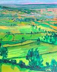 Luxury limited edition Golden Hour from Glastonbury Tor 2 signed giclee print, premium Somerset landscape art, handcrafted impressionistic painting by Michael Sutherland Art at brixbailey.com