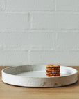 white straight edge flat plates