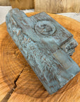 Rustic Church Candle Holder / Indian Pillar Base / Farmhouse Decor Dark Blue