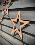 Set of 3 Rusty Metal Stars, Decorations For The Home And Garden.