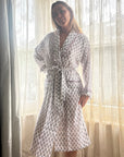 Tallis Blue Muslin Dressing Gown