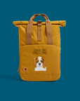 The Royal Companion: Sustainable Backpack Featuring Your Cavalier Shadow with Attitude
