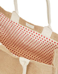 Jute Canvas Gift Bag With Pompom (M)