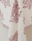 Varmala Hand Block Print Pink Tablecloth