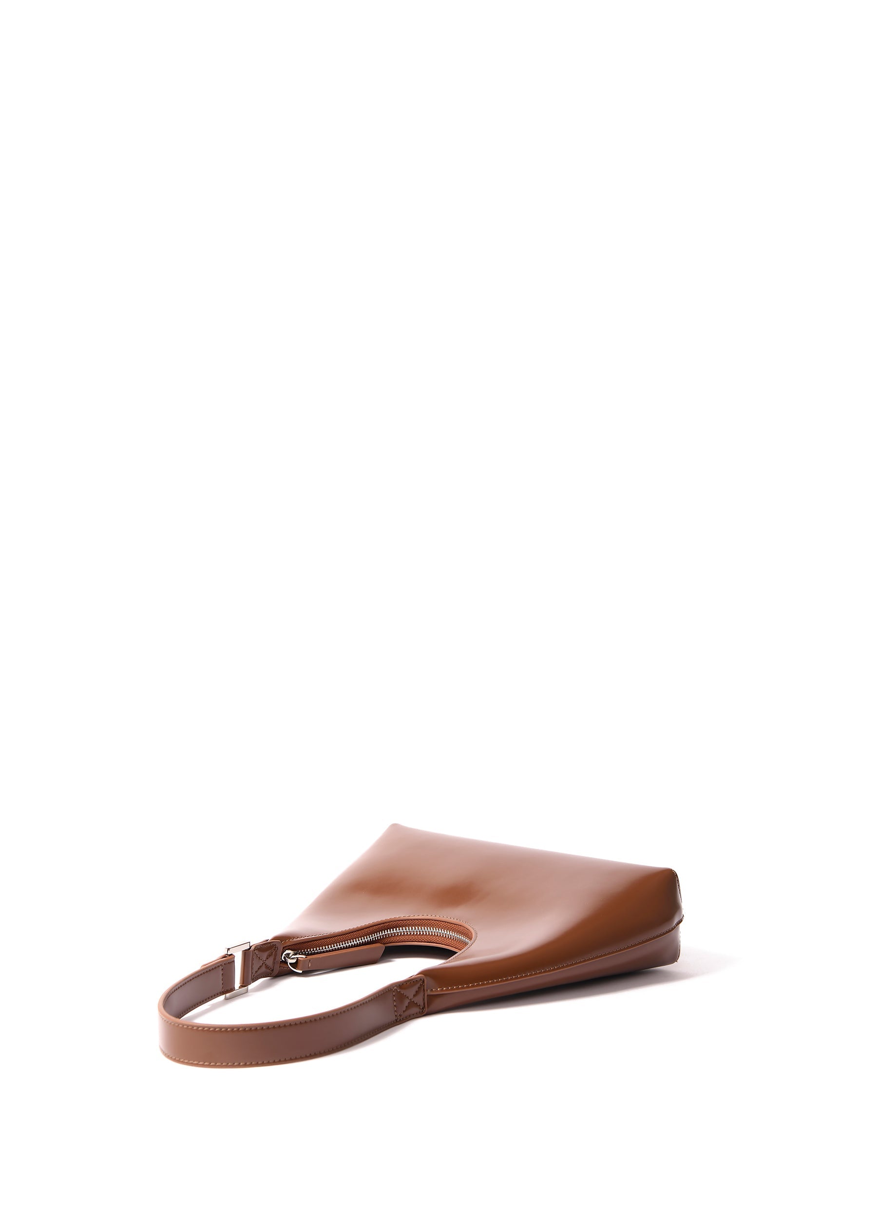 Premium Alexia small hobo bag in smooth caramel leather, elegant and sophisticated design with silver hardware, best-selling handbag by Bob Oré at brixbailey.com