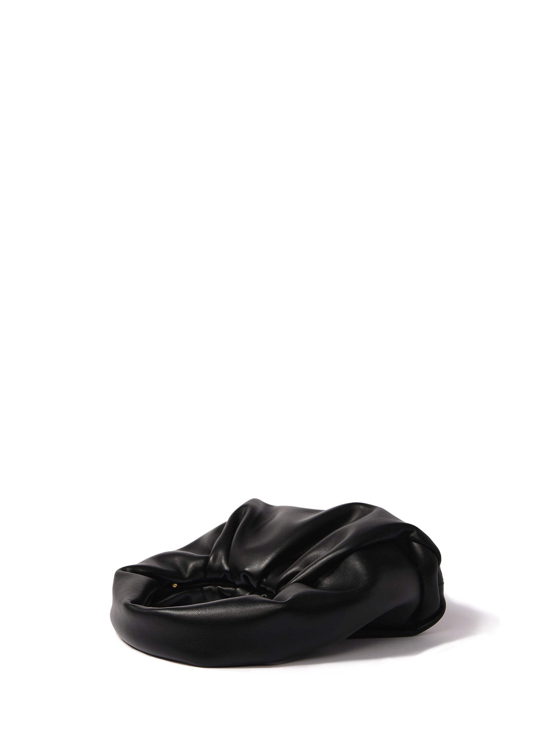Luxury Marshmallow Croissant Handbag, Premium Soft Leather Black Evening Bag, Trendy Statement Piece by Bob Oré at brixbailey.com