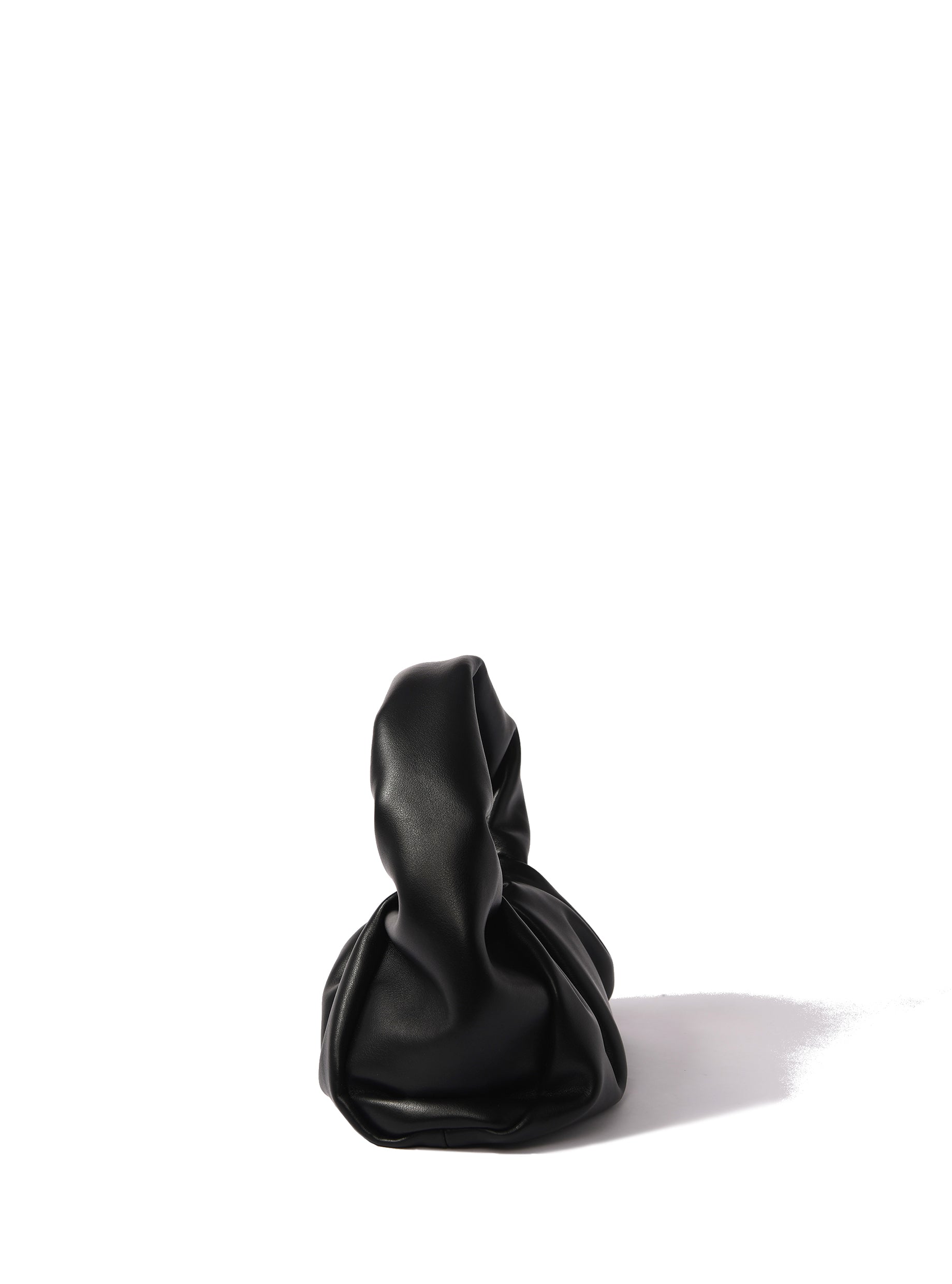 Luxury Marshmallow Croissant Handbag, Premium Black Leather Evening Bag, Trendy Designer Shoulder Bag by Bob Oré at brixbailey.com