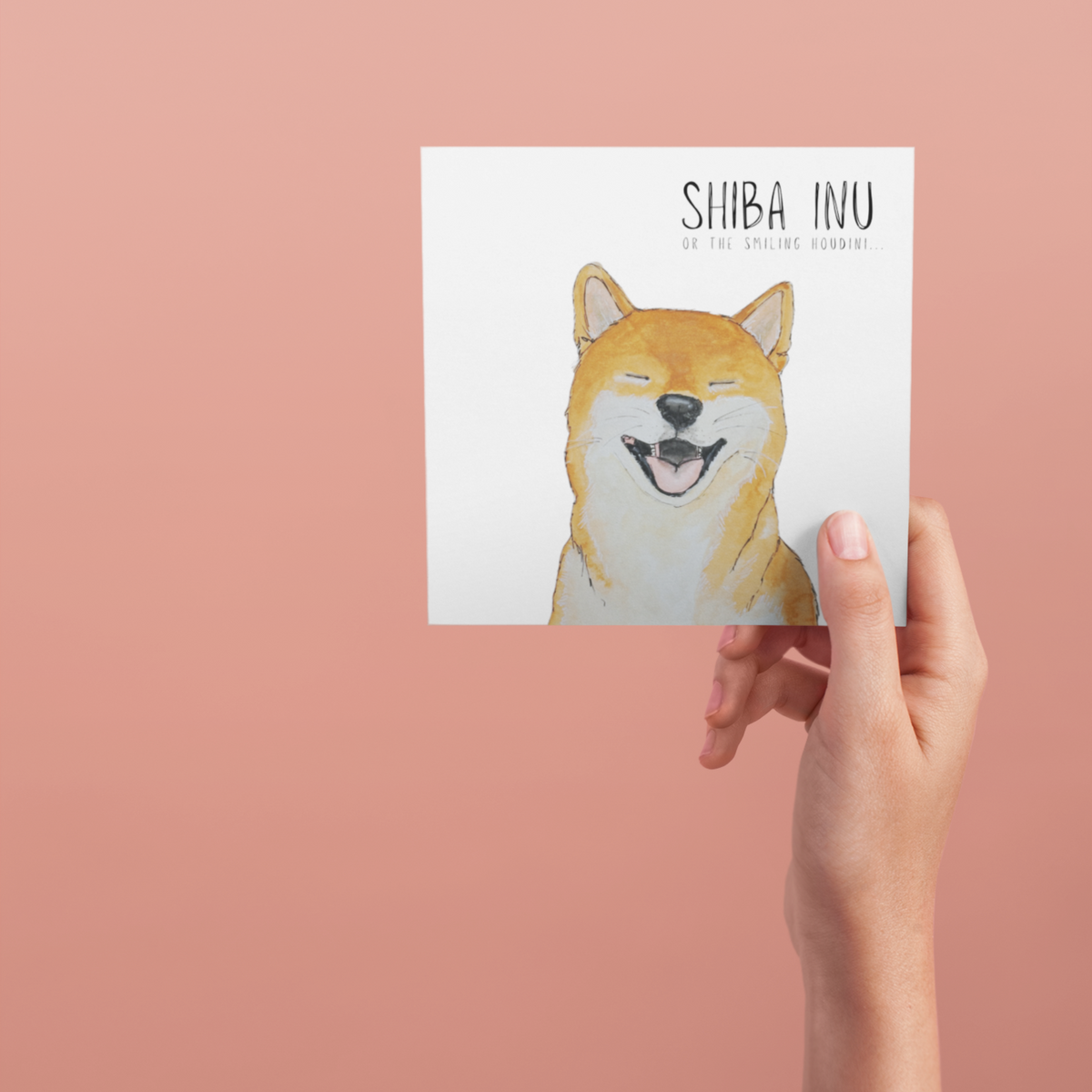 Escape Plans &amp; Birthday Barks” – Shiba Inu Greeting Card