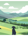 Dog in Nature Greetings Card