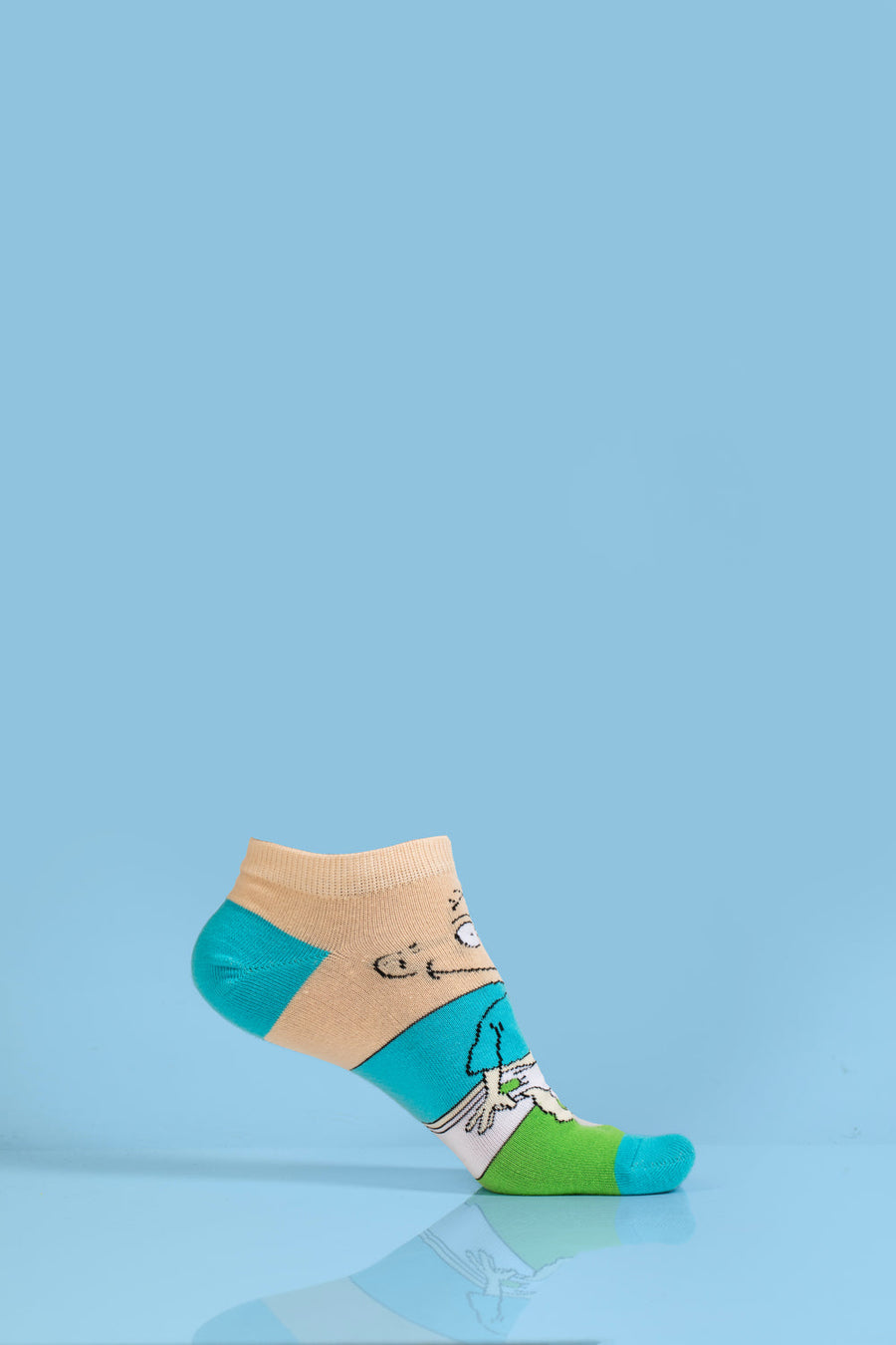 Cartoon socks for men, 4 pairs, colorful fun designs, premium cotton blend, stylish and comfortable, trending novelty socks by Body and I at brixbailey.com