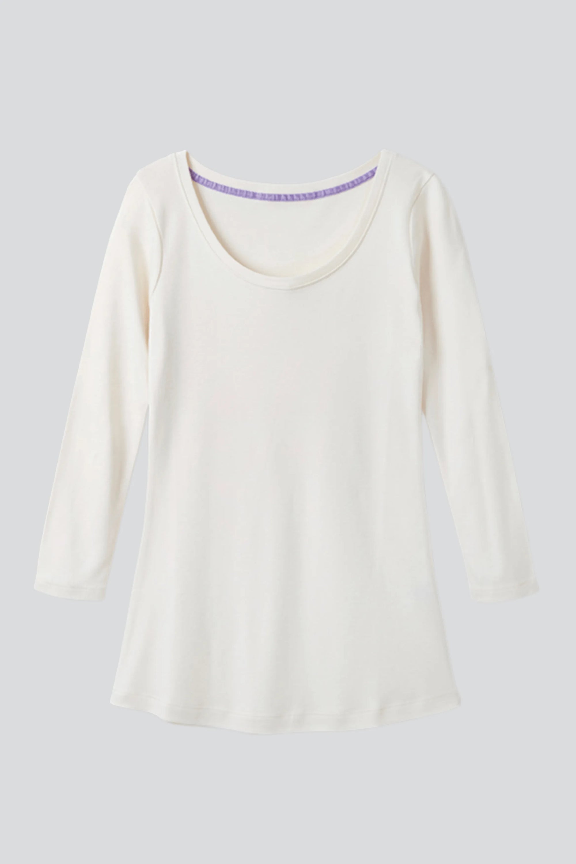 3/4 Sleeve Scoop Neck Cotton Modal T-Shirt