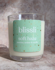 Soft Haze Jasmine Amber and Vanilla Soy Candle 220g