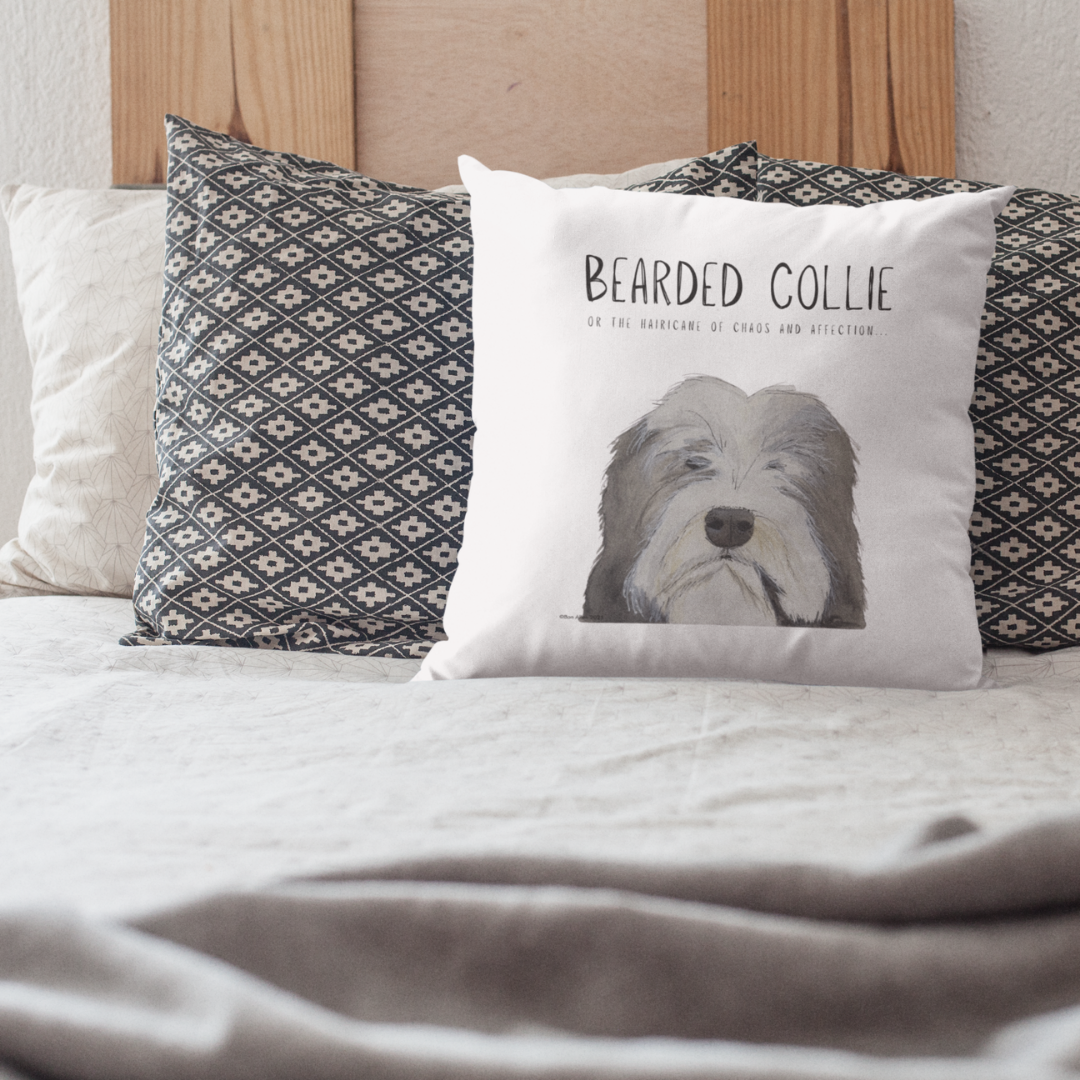 The Bearded Collie Cushion Cover: For the Chaos &amp; Cuddles You Never Knew You Needed!