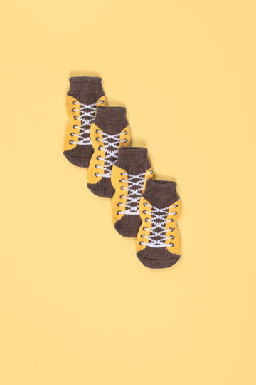 Non-slip dog socks, paw protectors for clean dry paws, cute stylish pet socks, cotton blend best-selling dog accessories by Body and I at brixbailey.com