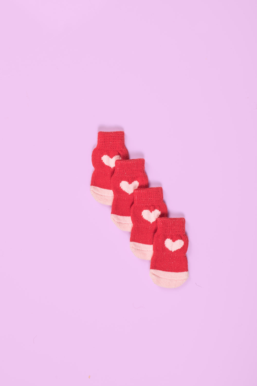 Premium non-slip dog socks, paw protectors for clean dry paws, pack of 3 with pumpkin sneakers heart designs by Body and I at brixbailey.com