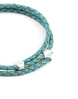 Coal Black Conway Silver and Braided Leather Bracelet