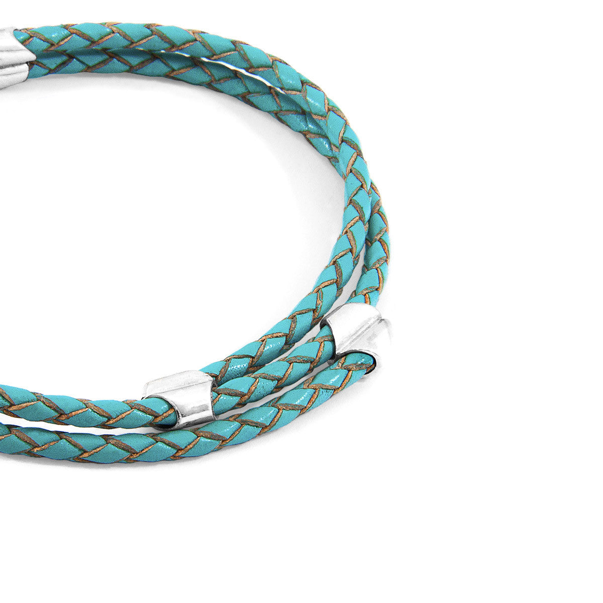 Deep Purple Conway Silver and Braided Leather Bracelet