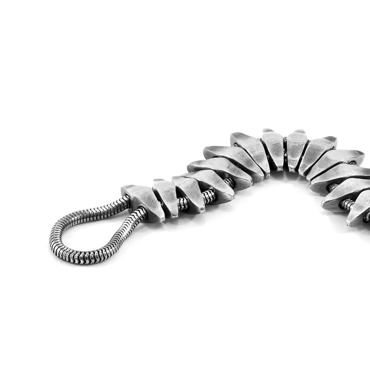 Royal Blue Delta Anchor Maxi Silver and Braided Leather Bracelet