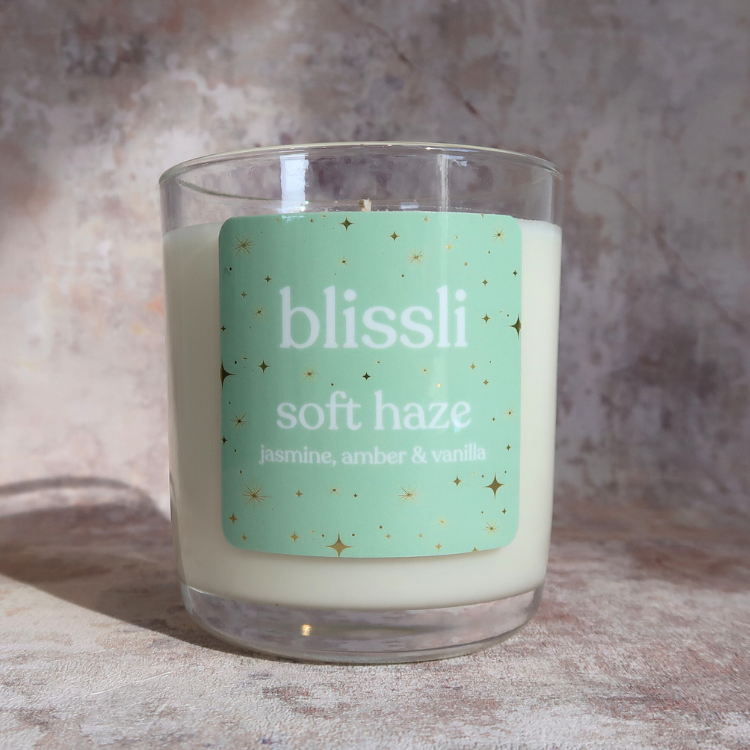 Soft Haze Jasmine Amber and Vanilla Soy Candle 220g