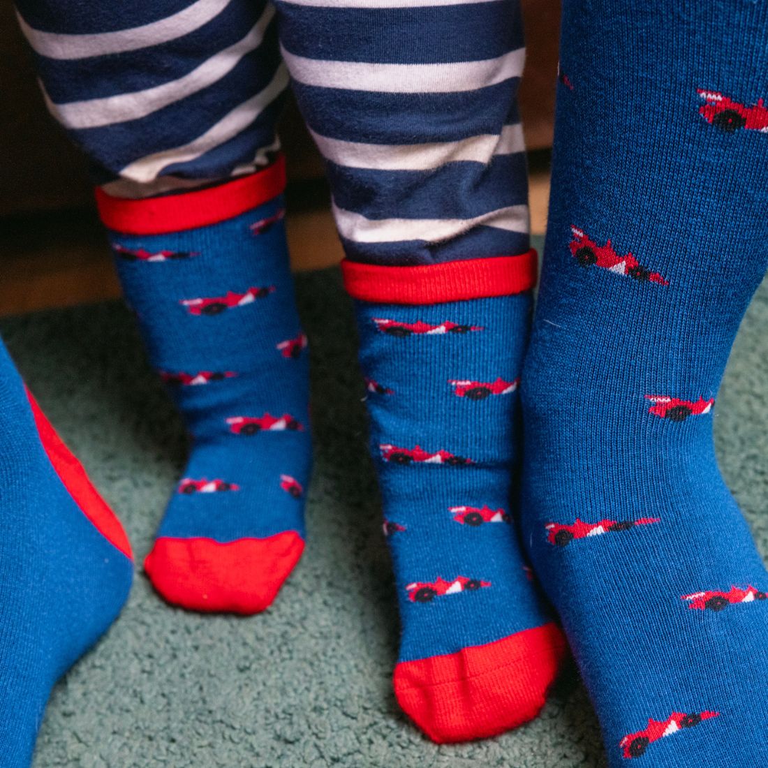 Racing Cars Matching Bamboo Socks (Adult &amp; Child)
