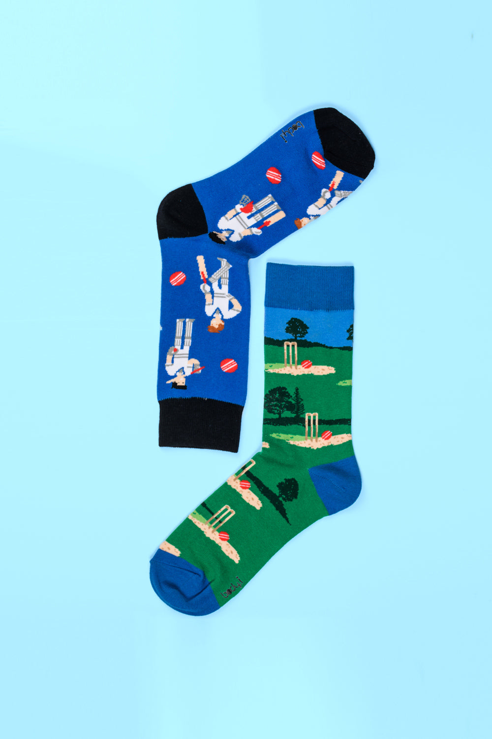 Rugby print sport socks, premium mix and match design, comfortable cotton blend, trendy mismatch style, best-selling for players and fans by Body and I at brixbailey.com