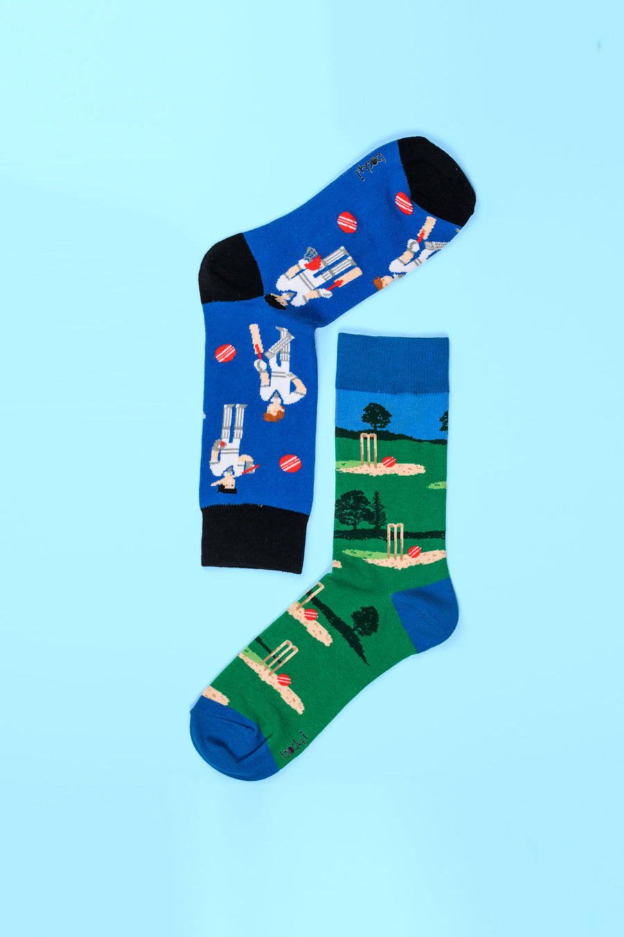 Rugby print sport socks, premium mix and match design, comfortable cotton blend, trendy mismatch style, best-selling for players and fans by Body and I at brixbailey.com