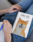 “Plotting My Escape” – Shiba Inu Fabric Notebook