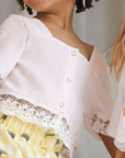 Lace Trim Crop Tops