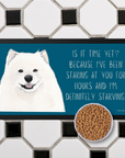 Starving & Staring: Samoyed-Approved Pet Bowl Mat
