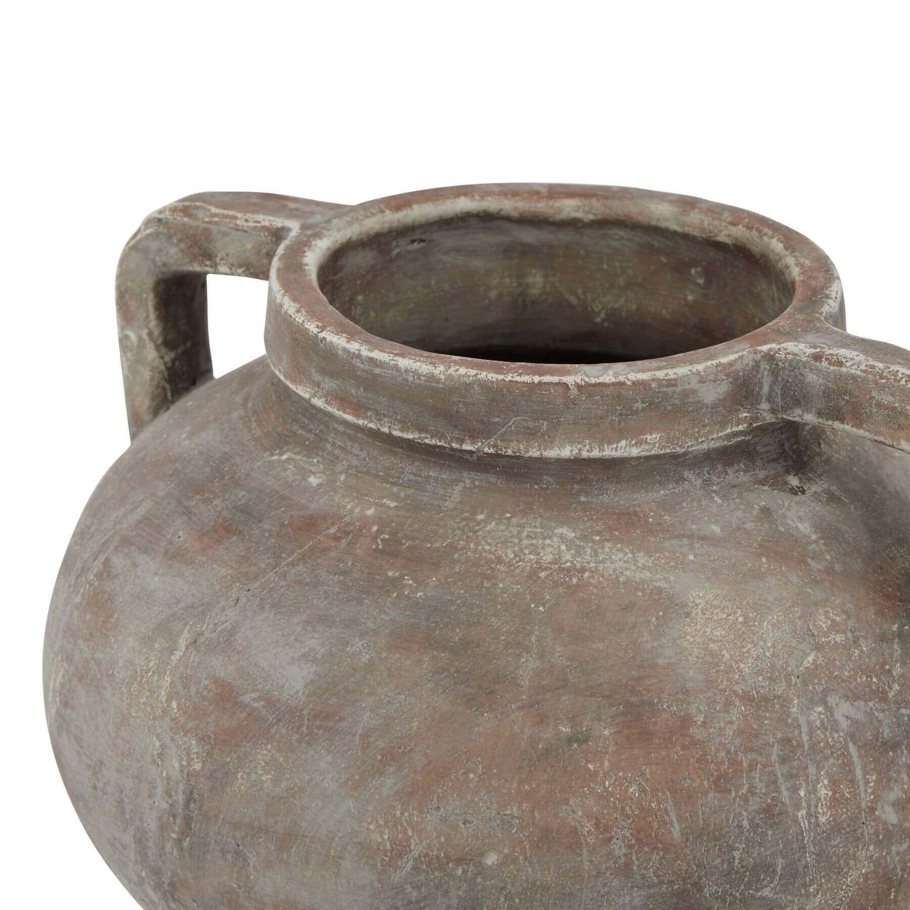 Rustic Ceramic Pot in Terracotta Brown