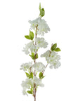 Pack of 6 x Artificial Flowers White Blossom Stem 100cm-4