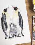 Penguins - Personalised Watercolour Fine Art Print