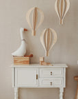 3D Wooden Ceiling Decoration - Set of 3 Hot Air Baloons