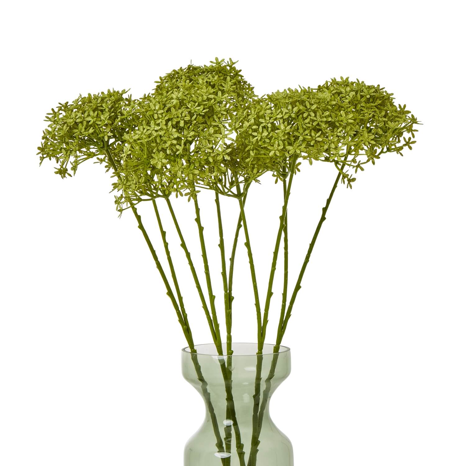 Lush Green Faux Hydrangea Stem for Home Decor