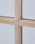 Tall Washed Wood Mirror with Rustic Window Design