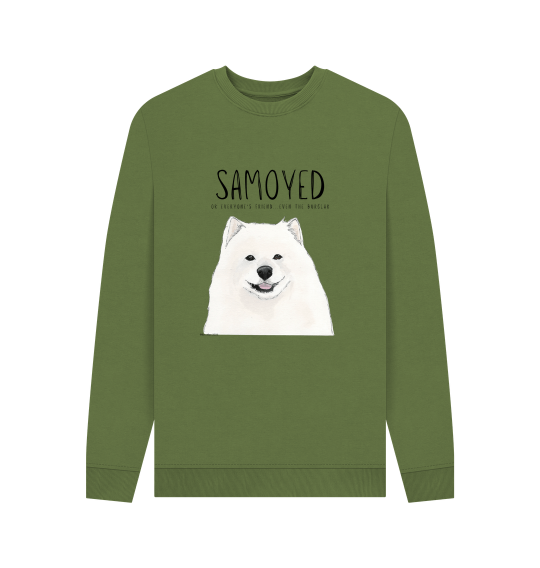 Warm, Fluffy &amp; Slightly Suspicious – Samoyed Crewneck Sweatshirt