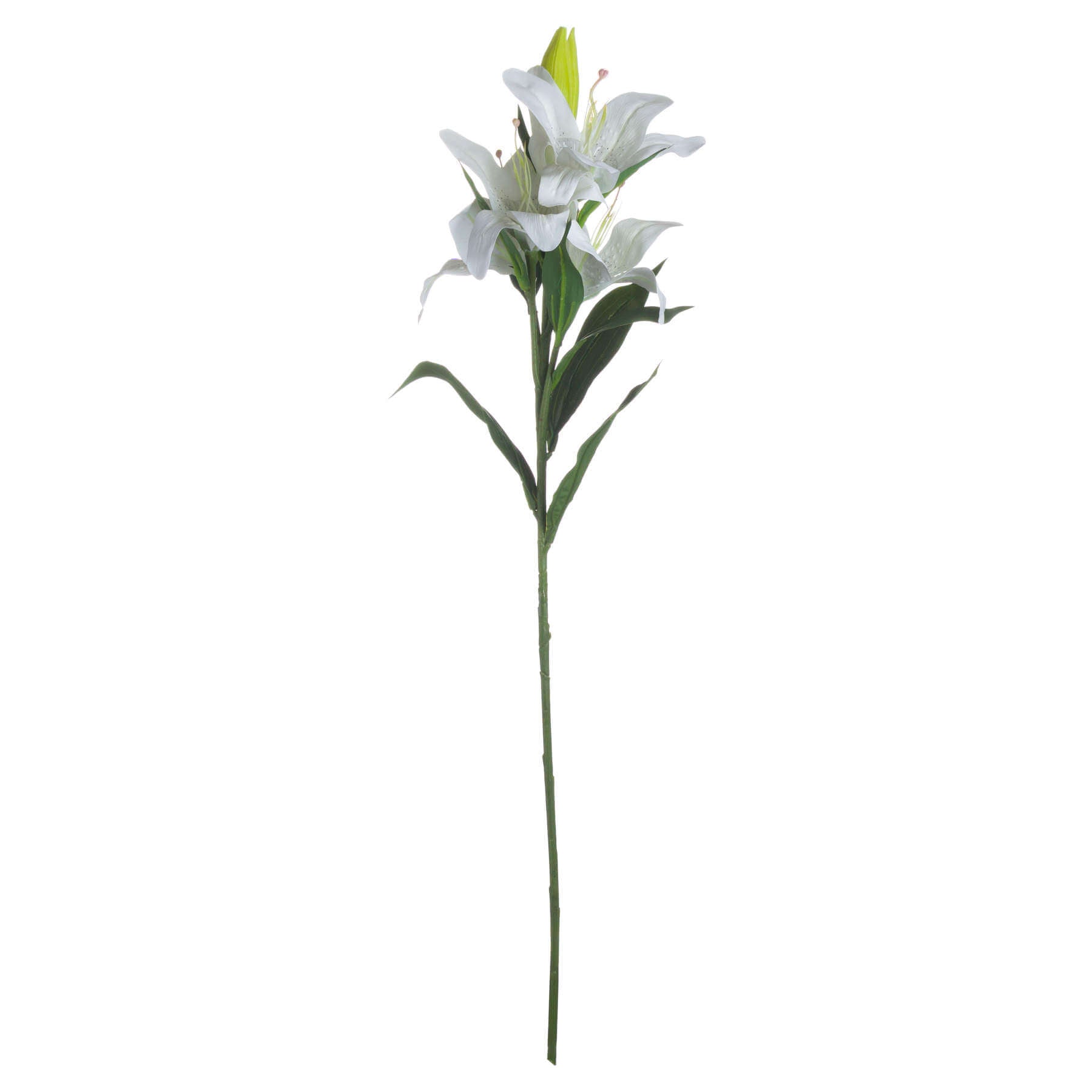 Pure White Lily Faux Stem Arrangement