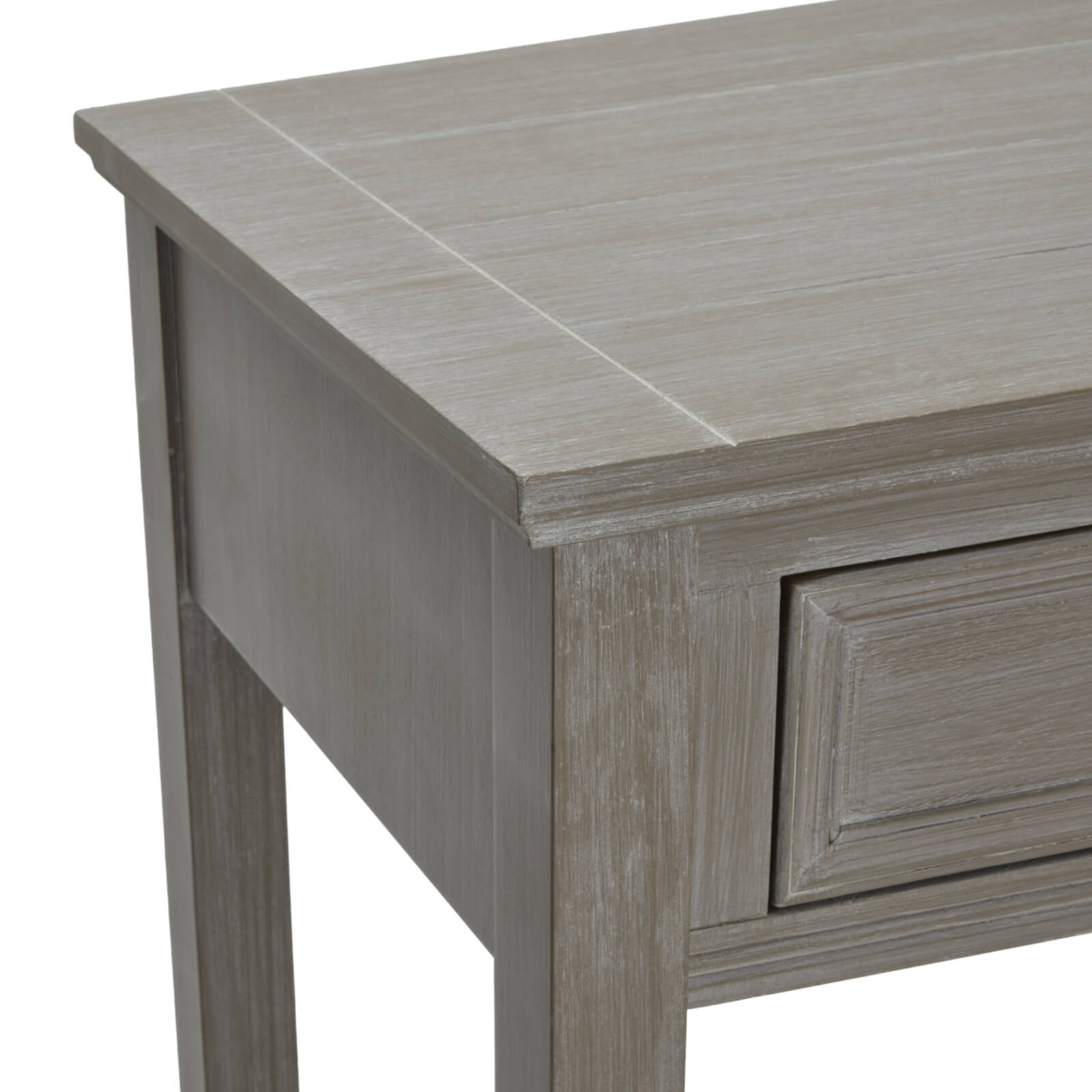 Four Drawer Console Table in Distressed Grey Finish