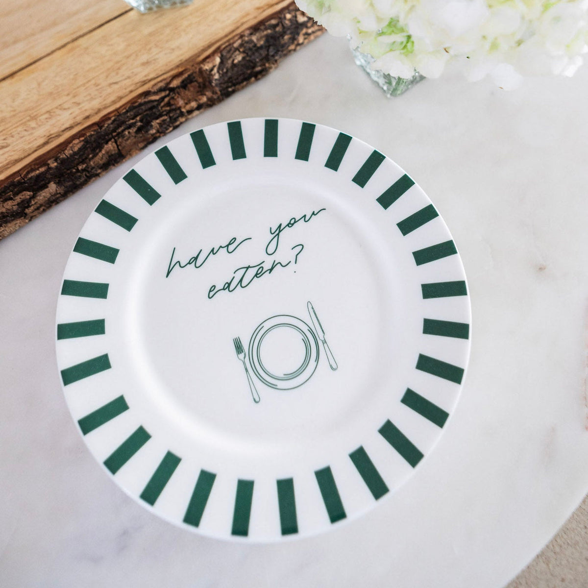 Have You Eaten Bone China Plate