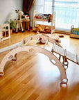 4 Pieces Montessori Climbing Set - Climbing Triangle - Arch/Rocker and 2 Ramps-4