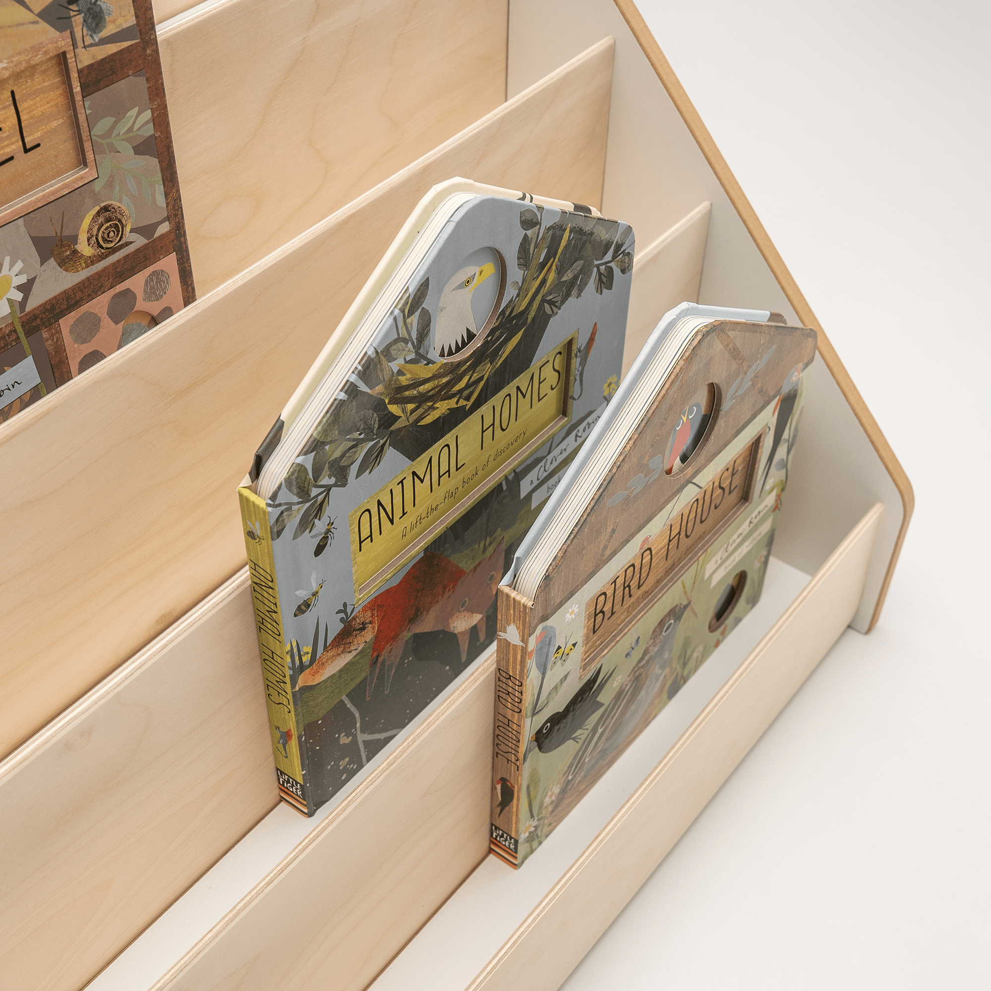 MAMOI®  Bücherregal Kinder aus holz, Kinderbücherregal, Bücherständer,  wandregal kinderzimmer, Regal, Book Shelf, Kinderregal-4